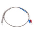 MECCANIXITY K Type Thermocouple Temperature Sensor PT100 5mm Ring High Temperature Probe 1.6ft Wire 0 to 600°C(32 to 1112°F) Stainless Steel...