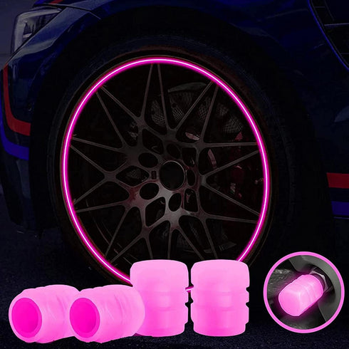 Car Tire Valve Caps, 12 PCS Glow in The Dark Valve Stem Caps Universal for Car, Bike, SUV, Motorcycles, Truck...