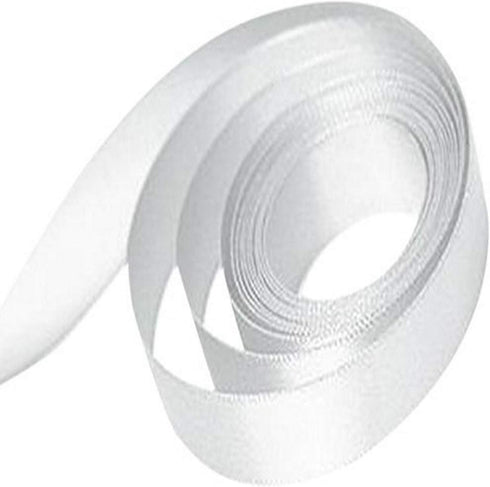 Papillon Single Face Satin Ribbon, 7/8" Wide X 100 Yards, White...