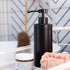 Stainless Steel Soap Dispenser for Bathroom, Matte Black Flat Design, Metal Pump, 10oz Rust-Proof Liquid Hand Soap Dispenser for Kitchen, Refillab...