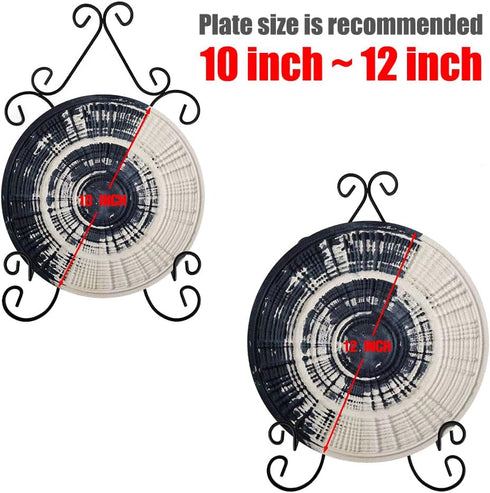 Iron Hanging Display Stand Art Holder Easel Photo Holder Industrial Style Metal Stand for Books Bowls or Platters (2 Pack 15.75"*9.84", Black)...