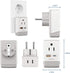Ceptics European Travel Plug Adapter, Schuko QC 3.0 & PD Safe Dual USB & USB-C - 2 USA Socket - Compact & Powerful - Use in Greece Italy Switzerla...