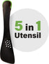 Kitchen Utensil 5 in 1 Multifunctional Nonstick Cutter, Turner, Colander, Soup Spoon, Spatula, Green...