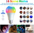 Smart Light Bulbs,WiFi & Bluetooth LED Light Bulb That Compatible with Alexa & Google Home, Color Changing Light Bulb, 10W A19 E26 2.4Ghz WiFi Lig...