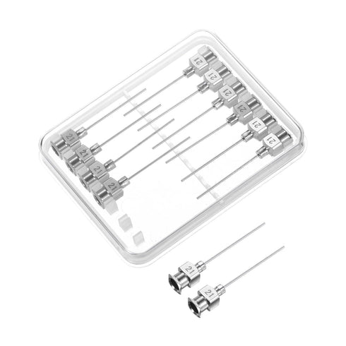30pcs 21Gauge Stainless Steel Dispensing Needles, 1" All Metal Glue Needle Tube Blunt Tips Luer Lock for Thick Liquids, Ink, Glue, Lab Use...