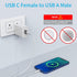 USB C Female to USB Male Adapter (8 Pack),Type C to USB A Charger Cable Adapter for iPhone 11 12 13 14 15 Pro Max,Samsung Galaxy Note 10 S20 Plus ...