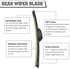 12" (Pack of 2) Rear Wiper Blade Set Replacement for Kia Niro,Jaguar F-Pace 2017-2020,Rear Wiper Cover Accessories Assembly, Wiper Cap Set for Bac...
