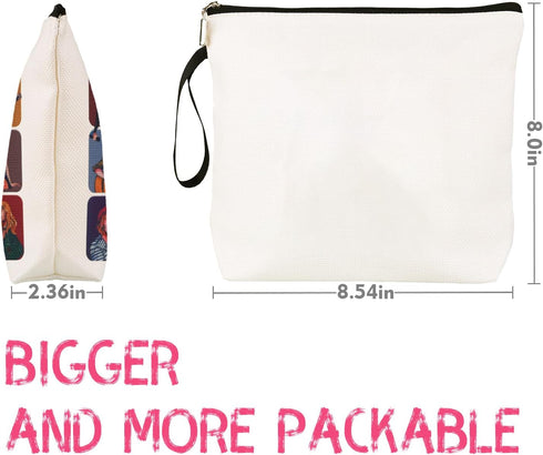 Canvas Makeup Bag for T-S Fans Cosmetic Bag Travel Toiletry Pouch with Zipper Merchandise Women Girls Gifts Portable Storage Bag for T-S Fan Music...