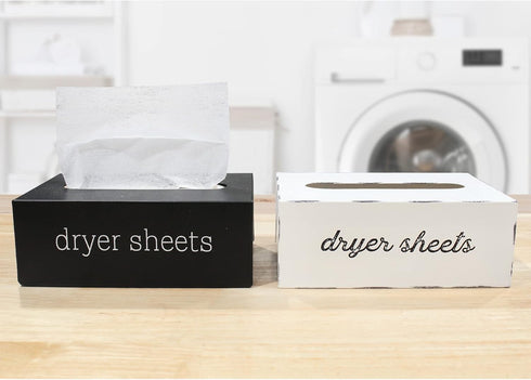 AuldHome Farmhouse Dryer Sheet Dispenser (Black); Countertop Enamelware Fabric Softener Sheet Holder for Laundry Room...