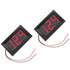 2-Pack Two Wires Mini LED Digital Voltmeter Voltage Meter DC 4.5V to 30V Voltage Panel Meter for 6V 12V Electromobile Motorcycle Car Red...