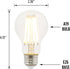 Westinghouse Lighting 5167200 8 Watt (75 Watt Equivalent) A19 Dimmable Clear Filament LED Light Bulb, Medium Base...
