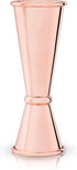 Viski Japanese Style Double Jigger for Cocktails, Bar Kit Essential, 1oz and 2oz with Interior Measurements, Rose Copper...