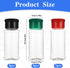 5 PCS Plastic Seasoning Containers with Shaker Lids 3oz Empty Spice Jars to Pour or Shake Storage Portable Black Red Green Clear Seasoning Bottles...