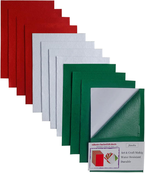 Self Adhesive Felt Sheets, 12 Pieces Soft Felt Sheets with Adhesive Backing, 8x12 Inches Sticky Back Felt Fabric for Craft DIY Supplies Projects (...