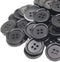 YaHoGa 40PCS 1 1/5 Inch (30mm) Buttons Black Resin Buttons for DIY Sewing Tailor Crafts Coats Clothes (Black 30MM)...