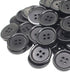 YaHoGa 40PCS 1 1/5 Inch (30mm) Buttons Black Resin Buttons for DIY Sewing Tailor Crafts Coats Clothes (Black 30MM)...