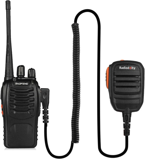 Radioddity RS22 Remote Speaker Mic with Clear Sound, Compatible with Baofeng UV-5R UV-5RX3 BF-888S BF-F8HP H-777 Radioddity GM-30 GA-2S GA-510 TYT...