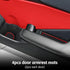 Anti Dust Mats for Toyota 86 Subaru BRZ Scion FR-S 2022 2023,Custom fit Cup Holder Liners Mats Door Pocket Center Console Liners (Red/6Pcs)...