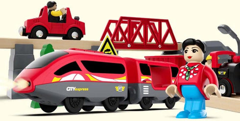Train Track Accessories Remote Control Train, Battery Operated Locomotive Train Toy for Toddlers Train Set, Powerful Engine Train Vehicle Fits All...