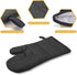 IXO 6Pcs Oven Mitts and Pot Holders, 500? Heat Resistant Oven Mitts with Kitchen Towels Soft Cotton Lining and Non-Slip Silicone Surface Safe for ...