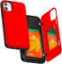 GOOSPERY Magnetic Door Bumper Compatible with iPhone 11, Wallet Case with Card Holder, Protective Dual Layer Bumper Phone Case - Red...