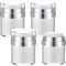 4 Pack Empty Airless Pump Jar Acrylic Airless Cosmetic Container Portable Refillable Travel Size Cream Jar Vacuum Bottle Lotion Jar with Pump Lid ...
