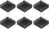uxcell 10x25x25mm Black Aluminum Heatsink Thermal Adhesive Pad Cooler for Cooling 3D Printers 6Pcs...