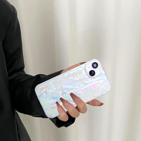 Designed for iPhone 15 Pro Case, Sparkly Cute Pearl Shiny Opal Translucent Clear Glitter Case for Girls Women, Slim Fit TPU Cover Protective Phone...