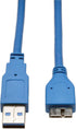 Tripp Lite U326-003 USB 3.0 Super Speed 5Gbps (A Male to Micro B Male) Device Cable (3 Feet, Blue)...