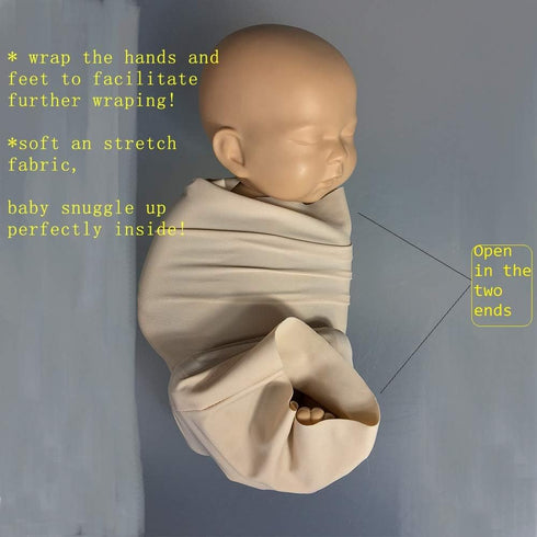 D&J DON&JUDY Large Newborn Photography Props Baby Wrap Helper Calmer, Swaddling Snuggle Sack Posing Cocoon with Matching...