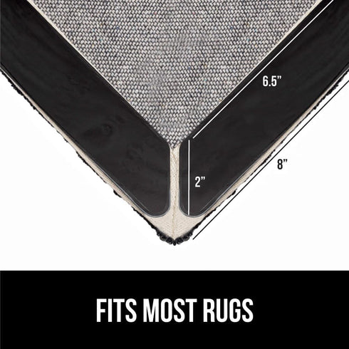 Gorilla Grip 16 Pack Rug Gripper Pads, Keep Area Rugs Corners from Curling and Bunching, Reusable Dual-Sided Flexible Sticky Pad, Grips Floor Unde...