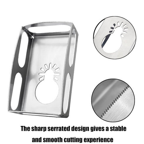 Square Slot Cutter Compatible for Dewalt 20V & Milwukee M18 Oscillating Multi-Tool to Cut-in Single Gang Wall Boxes,Outlet Cutter for Drywall,Effi...