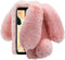 for Samsung Galaxy Note 8 Case, Rabbit Fur Ball Case,Luxury Cute 3D Homemade Diamond Winter Warm Soft Furry Fluffy Fuzzy Bunny Ear Plush Pink Phon...