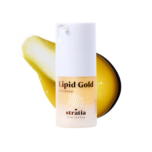 Stratia Lipid Gold Eye Cream Moisturizer & Anti-Aging Skin Care for Dark Circles, Fine Lines, Wrinkles, & Under Eye Brightener, 0.5 fl. oz...