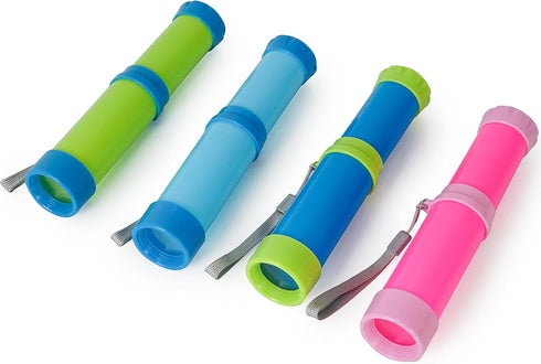 Luwint Pocket Telescope Toy for Kids, 4 Pack Portable Pirate Telescope Science Monocular Toys Retractable Spyglass Exploring Educational Toy Birth...