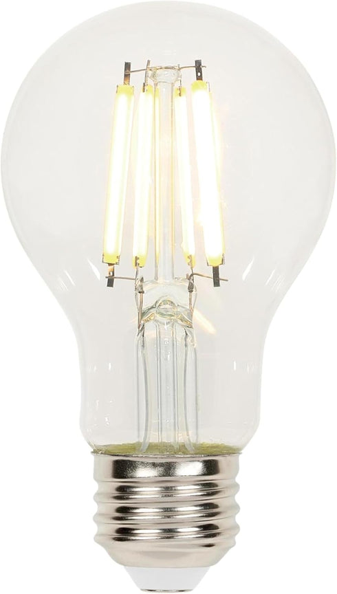 Westinghouse 5258020 6.5 Watt (60 Watt Equivalent) A19 Dimmable Clear Filament LED Light Bulb, Medium Base, 6 Pack...