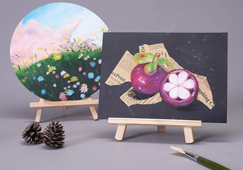 Small Tabletop Display Stand 8 inch Wooden Table Top A-Frame Artist Easel Canvas Photo Picture Sign Holder Stand...