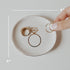 Sweet Water Decor Ring Jewelry Dish Tray | Great for Her Engagement Engaged Ring Dish Holder Bride Ring Holder Gold Ceramic Trinket Tray Wedding A...