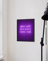 HAUS AND HUES Purple Pictures Wall Decor - Wall Art for Bedroom Aesthetic Purple, Neon Posters, Teen Girl Posters for Bedroom UNFRAMED 12" x 16" (...