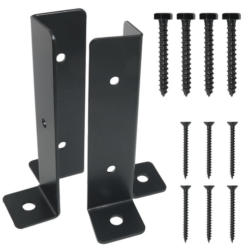 2PCS Adjustable Deck Post Anchor Base Brackets Heavy Duty Wood Fence Pergola Post Brackets Adjustable Post Base Brackets Adjustable Deck Post Anch...