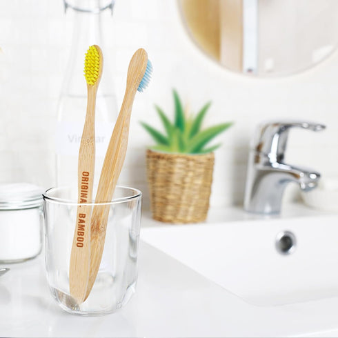 Toothbrushes, BPA Free Soft Bristles 6 Pack Biodegradable Eco-Friendly Sustainable Natural Bamboo Charcoal Tooth Brush for Dental Hygiene Gum Care...