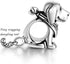 GW 925 Sterling Silver Puppy Dog Animal Charms Bead Fit European Bracelets for Dog Lover (Pink-Puppy-212)...