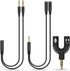 Headphone Splitter Adapter, 3-in-1 Pack 3.5mm Male to 2 Port 3.5mm Female & 3.5mm Female to 2 Port 3.5mm Male Aux Stereo Y Jack Cable for PS4, Xbo...