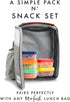 Fit & Fresh 1/2-Cup Snack Set, Condiment & Salad Dressing Containers, Reusable & Leakproof Lunch Containers, Perfect for Insulated Lunch Bag, Lunc...