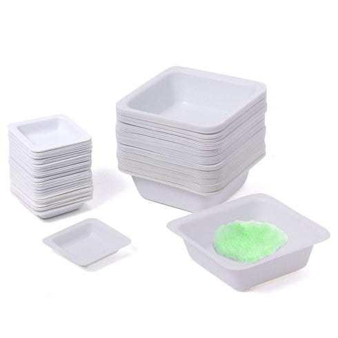 7ml 100ml Weigh Boat Set, 100 Pack Small & Large Lab Weighing Dishes for Measuring, Storing, Mixing Powders & Liquids with Easy Pour Design Dispos...