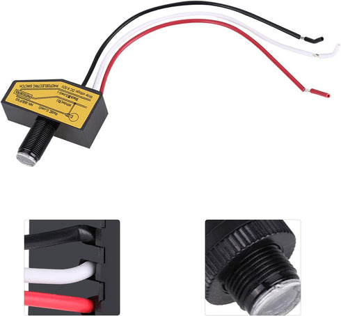 Dusk to Dawn Sensor Photoelectric Switch Mini Light Photocell Sensor Lighting Switch,with Automatic Illumination Detection Circuit for The LED Lig...