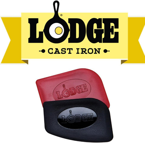 Lodge Polycarbonate Red and Black Pan Scraper, Set of 4...