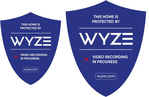 WyzeCam UV Waterproof Reflective Security Stickers Compatible for Wyze Home Security System, Video Surveillance Sticker Security Signs Outdoor, Pa...