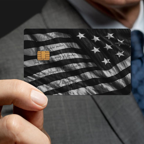 Credit Card Sticker - 4pcs Debit Card Skins America for Transportation, Key, Debit, Credit, Slim, Waterproof, Anti-Wrinkling Removable Bank credit...