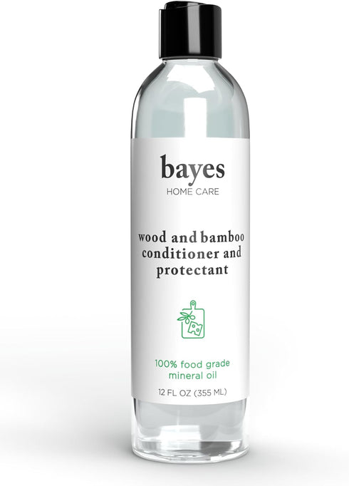 Bayes Food Grade Mineral Oil for Cutting Board - Mineral Oil Food Grade for Bamboo, Teak & Wood Conditioner and Protectant - Cutting Board Oil Foo...